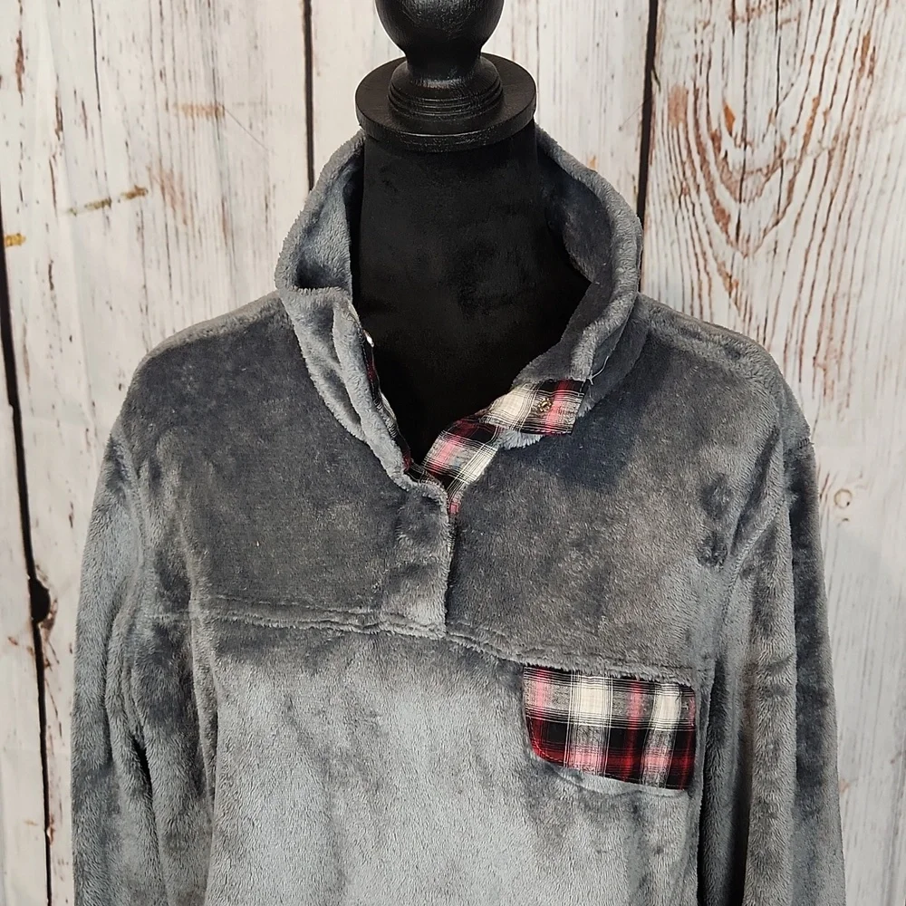 Kori America Gray Soft Fleece Sweater M